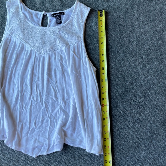 Marianne Rayon cotton nylon top sleeveless white top size 3x - Picture 7 of 8